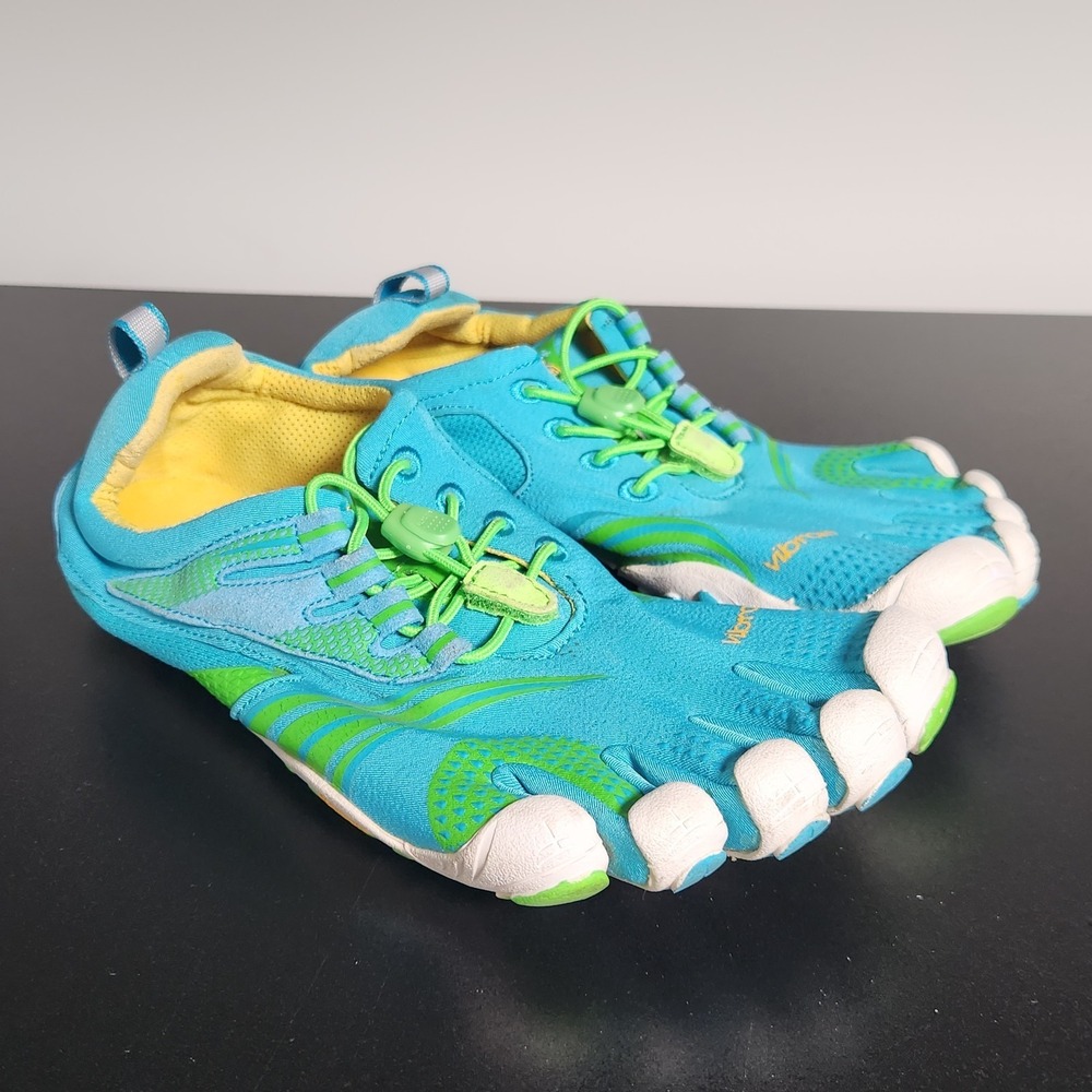 Vibram Five Fingers Shoes Women's EU40 US 8/8.5 Blue Teal Toe Minimal Running